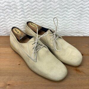 Salvatore Ferragamo Mens Shoes Studio Low Top Nubuck Leather Casual Beige Sz 9.5